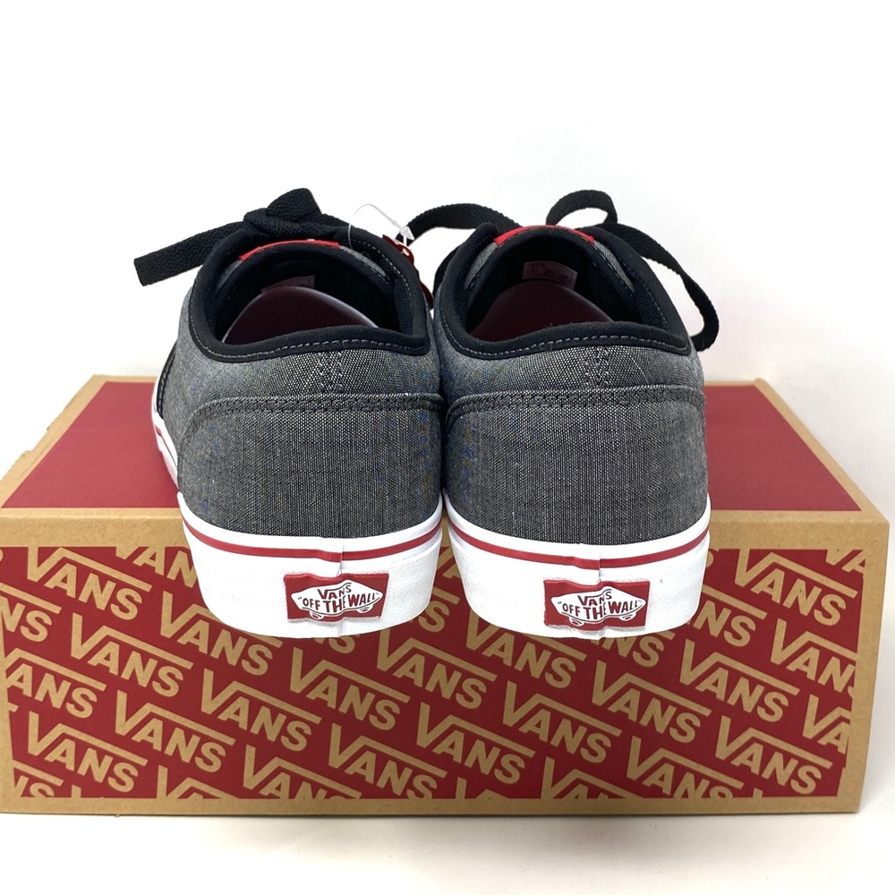 VANS Atwood Textile Black Grey Red Low Top Canvas Men’s Sneakers VN000KC46EZ - Picture 4 of 13